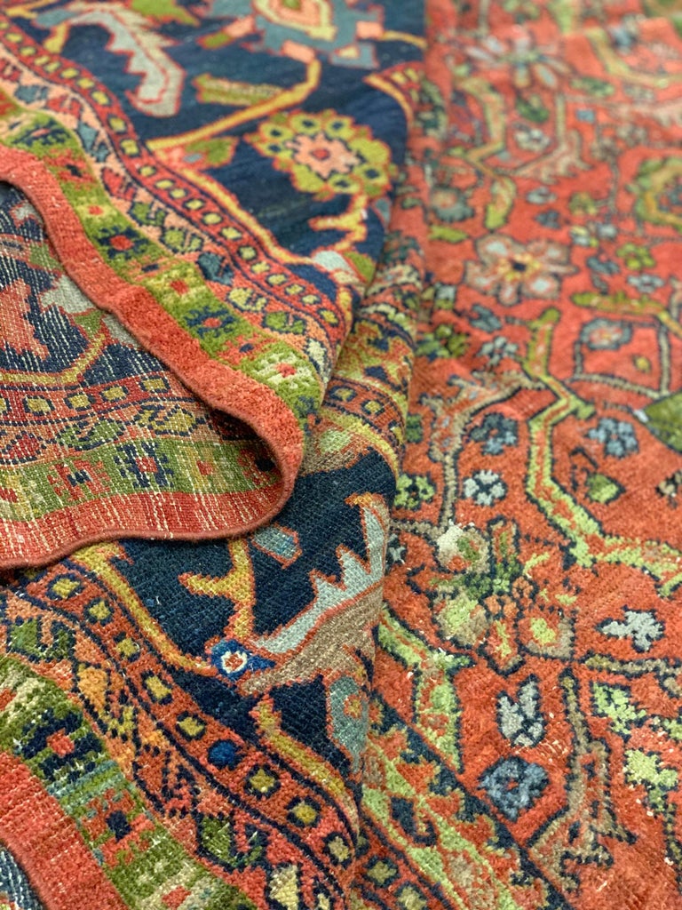 Hand Woven Wool Area Rug Traditional Oriental Rust Carpet For Sale at