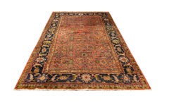Tapis traditionnel oriental en laine tissé à la main de type tapis rouille