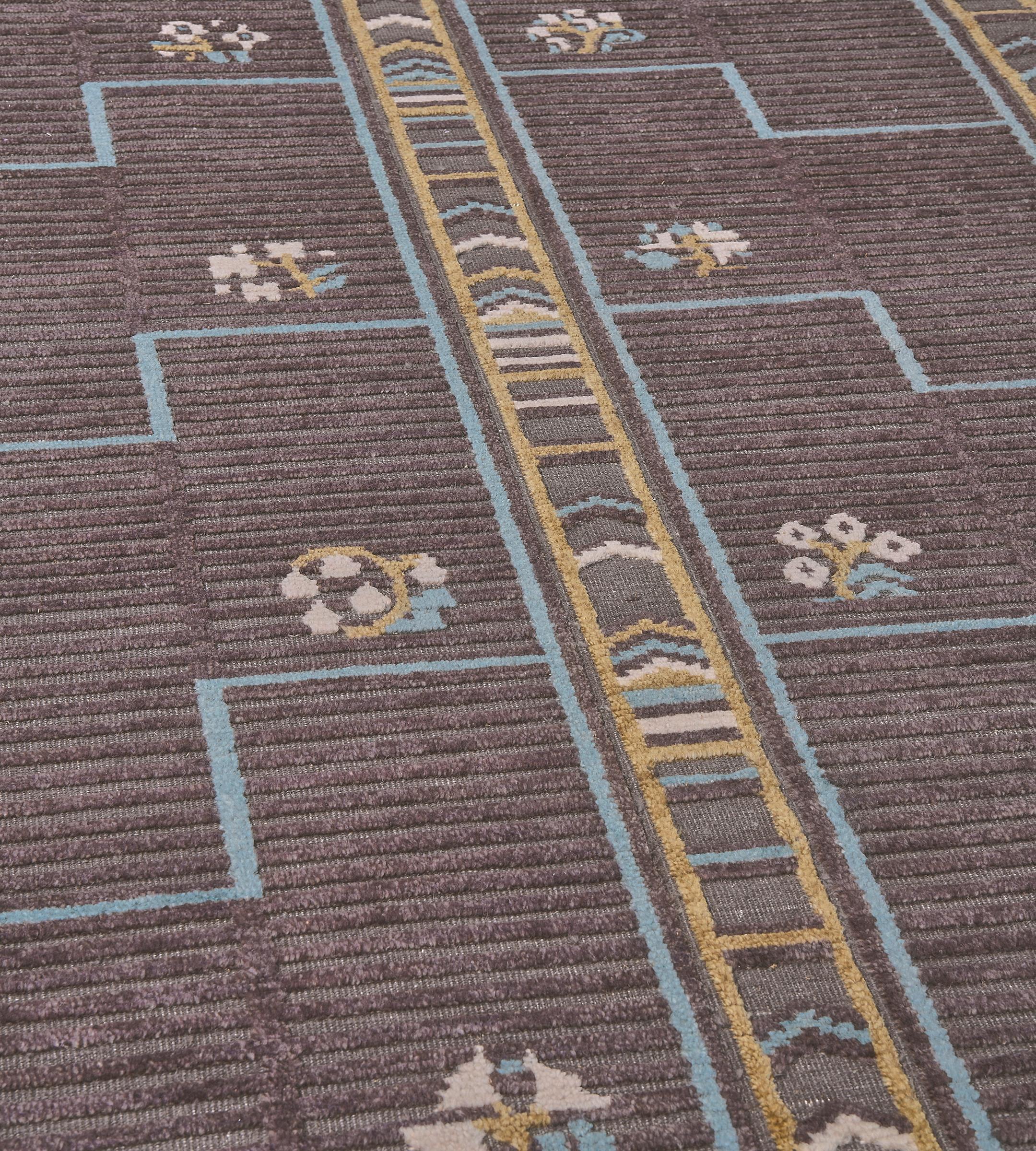 The Mansour Modern Swedish collection is primarily inspired by vintage Swedish flat-weave rugs whose geometric designs are relevant as ever in the 21st century. The collection utilizes a number of flat-weave techniques, yielding various distinctive