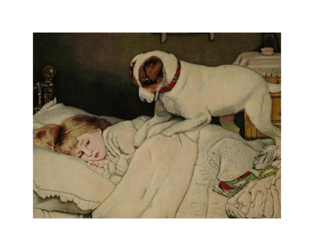 European Hand Woven Wool Carpet After Charles Burton Barber For Sale
