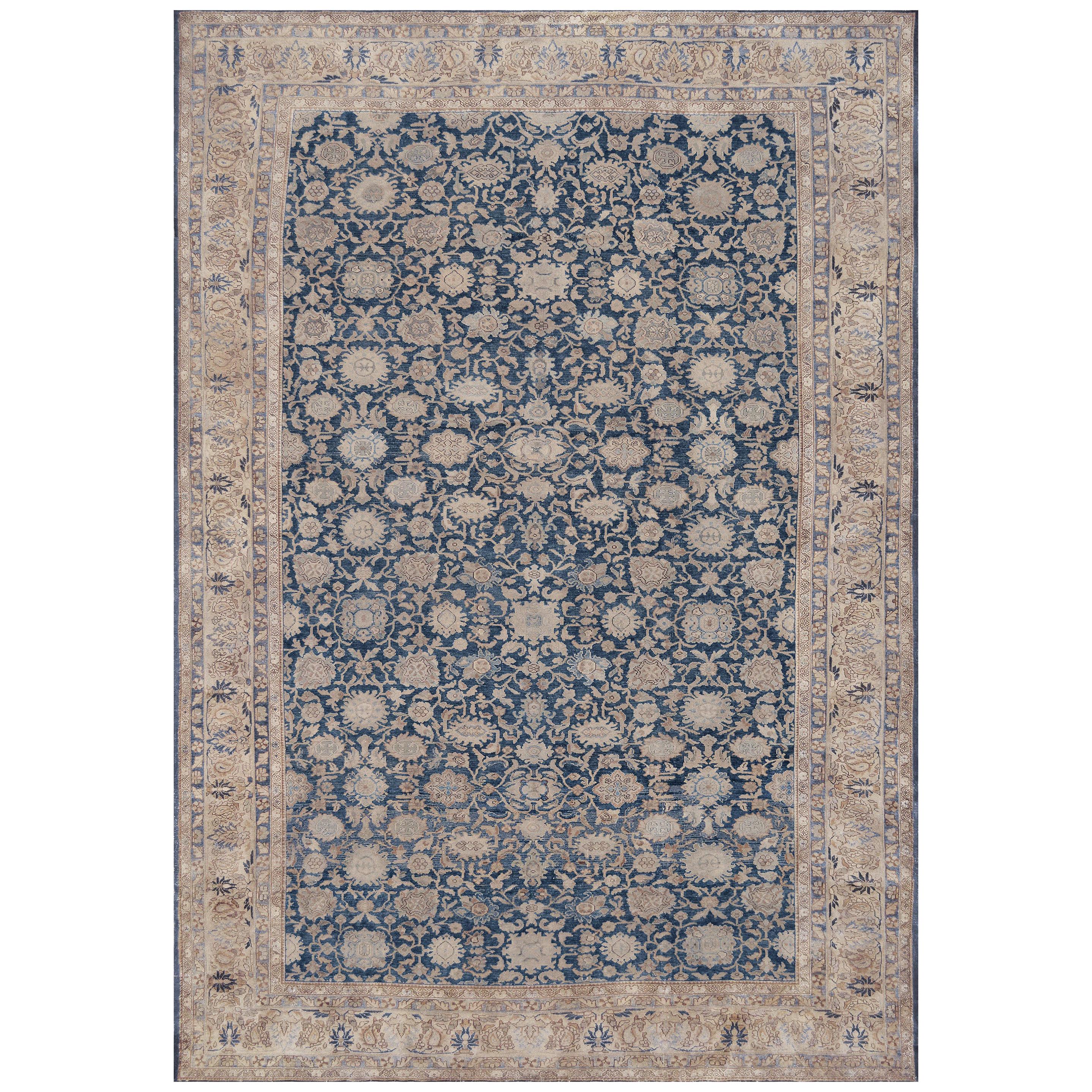 Handwoven Wool Persian Malayer Antique Rug For Sale
