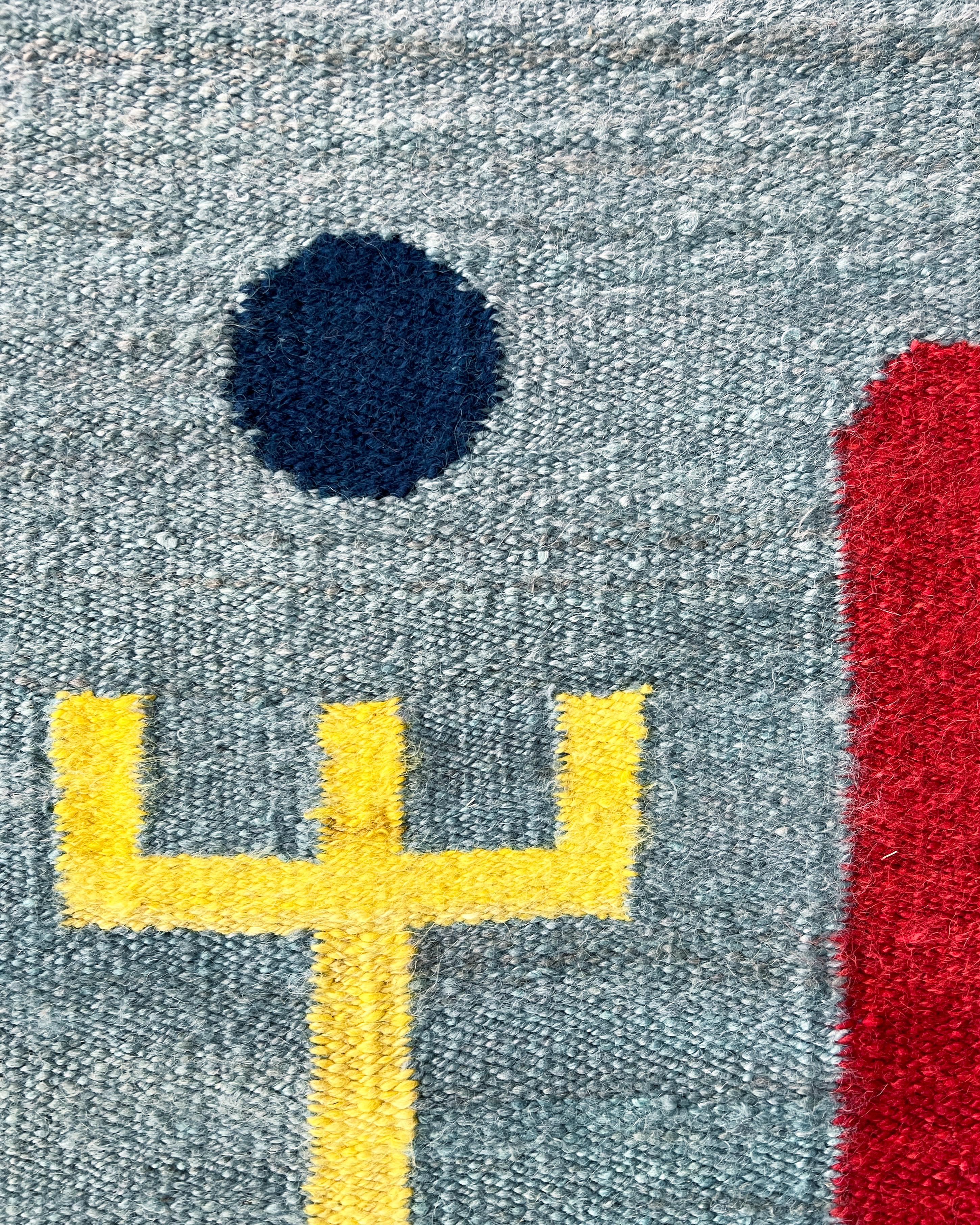 Modern Hand-woven wool rug 