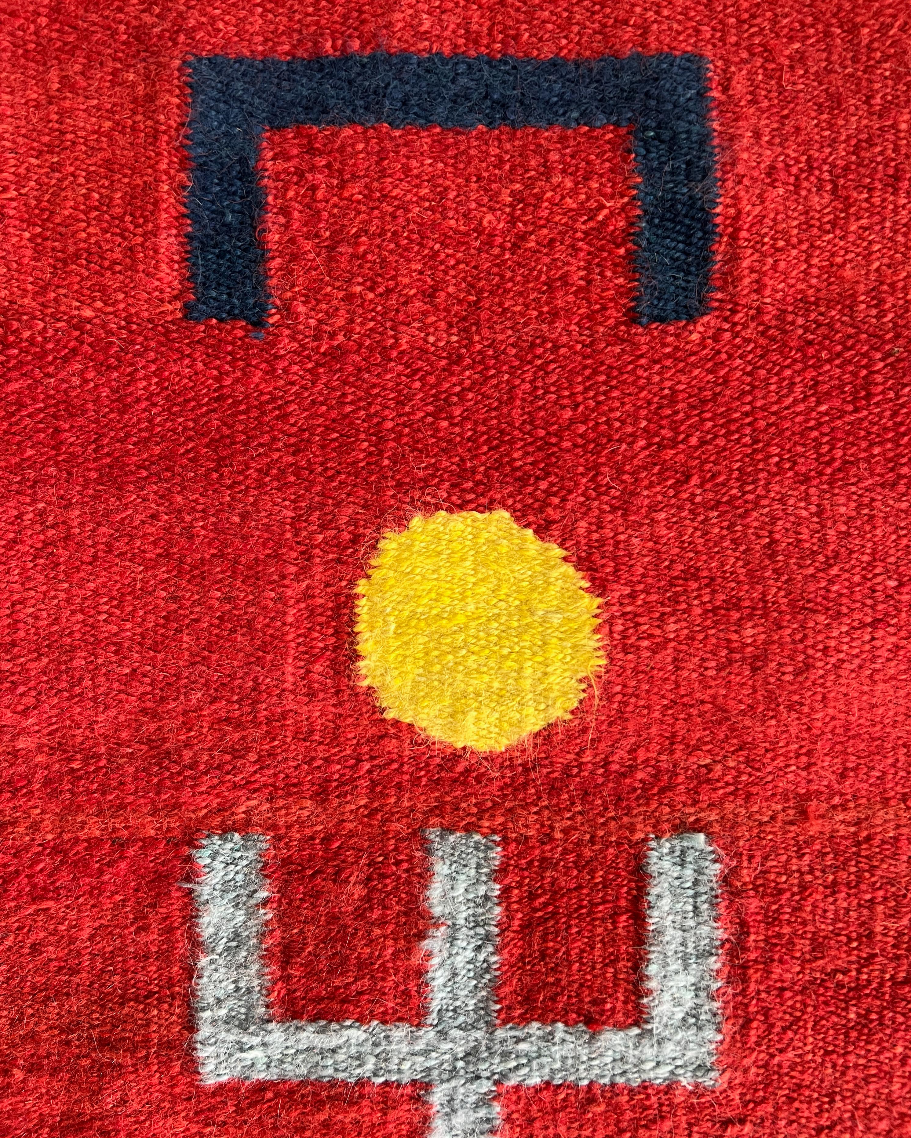 Argentine Hand-woven wool rug 