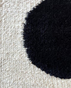 Hand-woven wool rug "Half-Moon" by Ary Brizzi