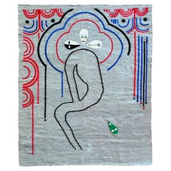 Handgewebter Wollteppich „Incomplete Chronicle“ von Juan Tessi