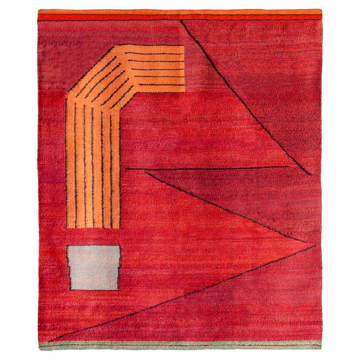 Hand-woven wool rug "Mallki" by Alejandro Puente