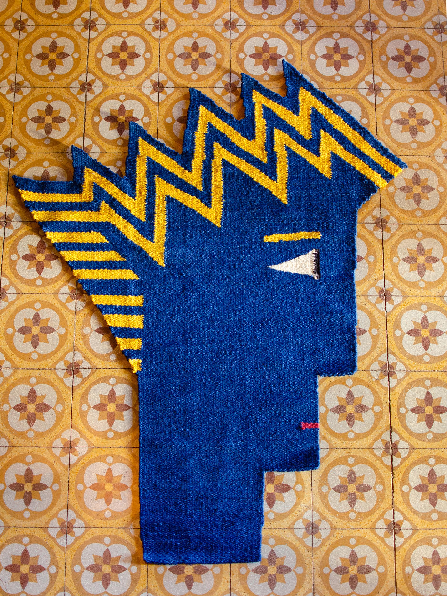 Modern Hand-woven wool rug 
