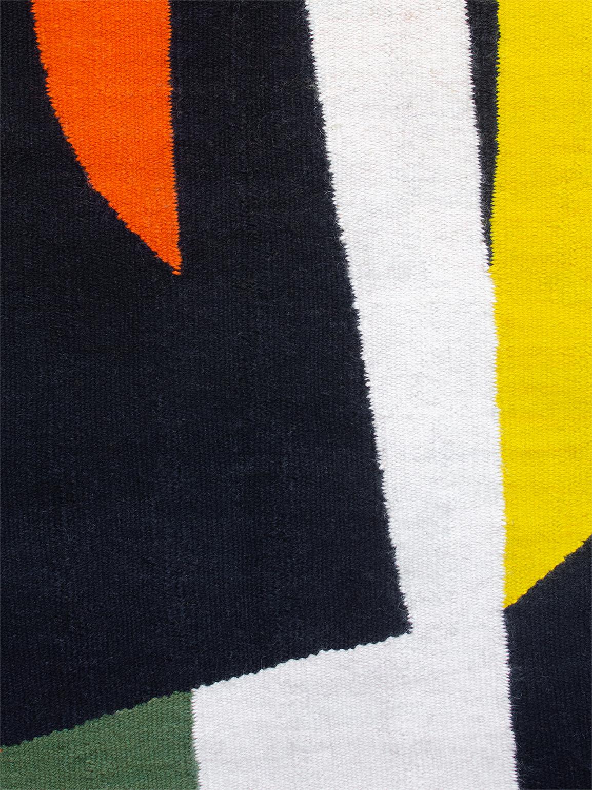 Handgewebter Wollteppich „Primary colors“ von Ary Brizzi (Argentinisch) im Angebot