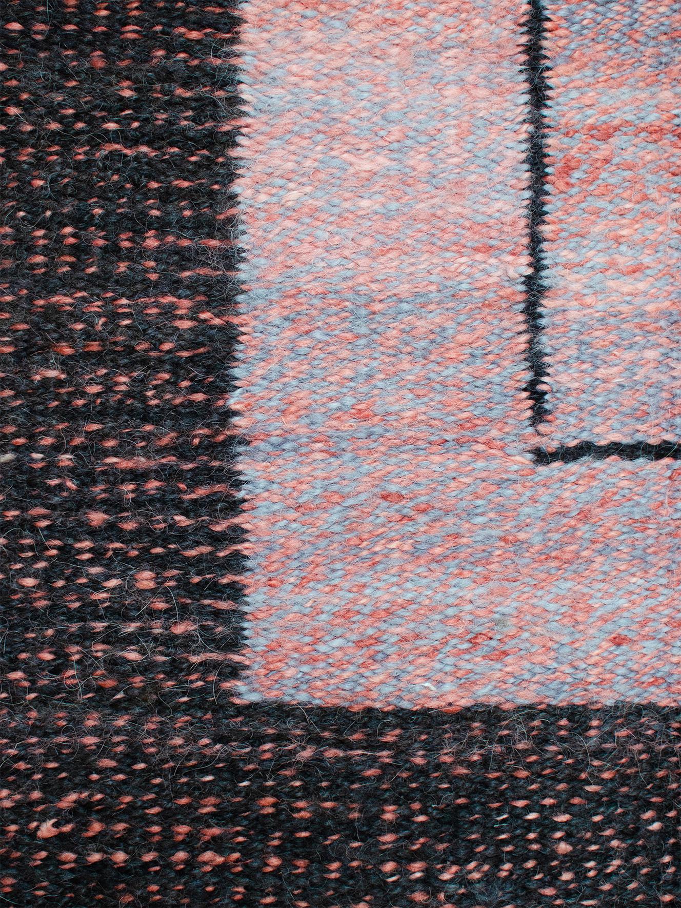 Dyed Hand-woven wool rug 