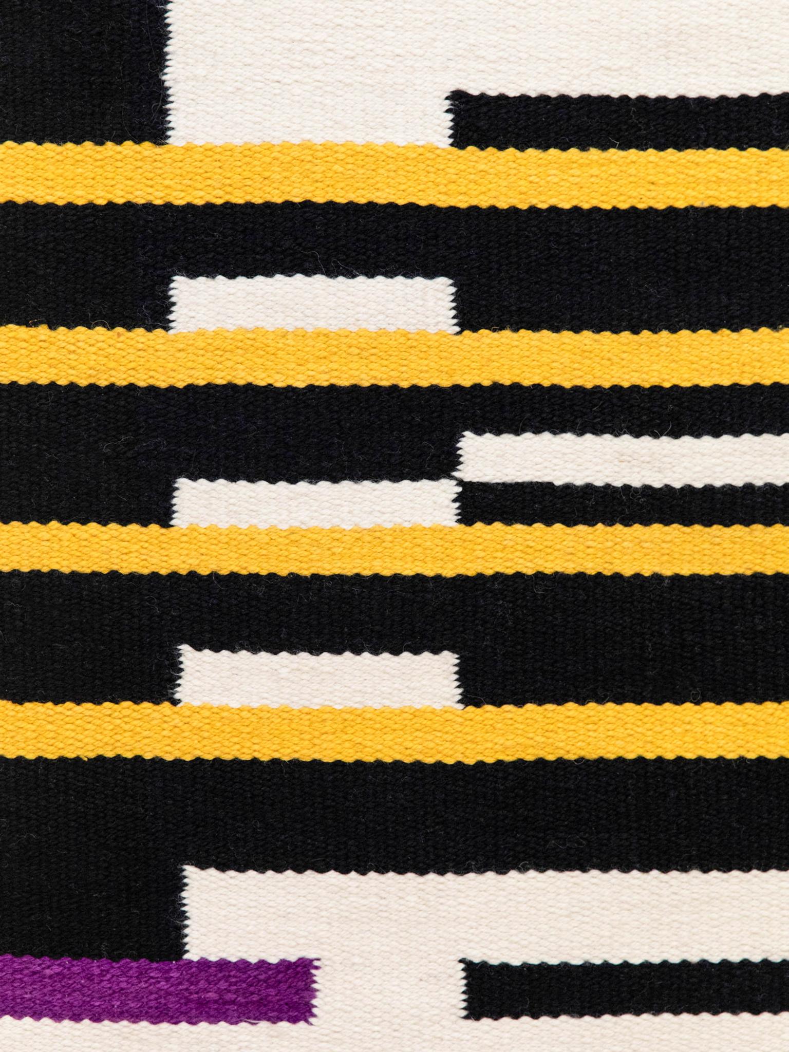 Handgewebter Wollteppich „Stripes“ von Ary Brizzi (Moderne) im Angebot
