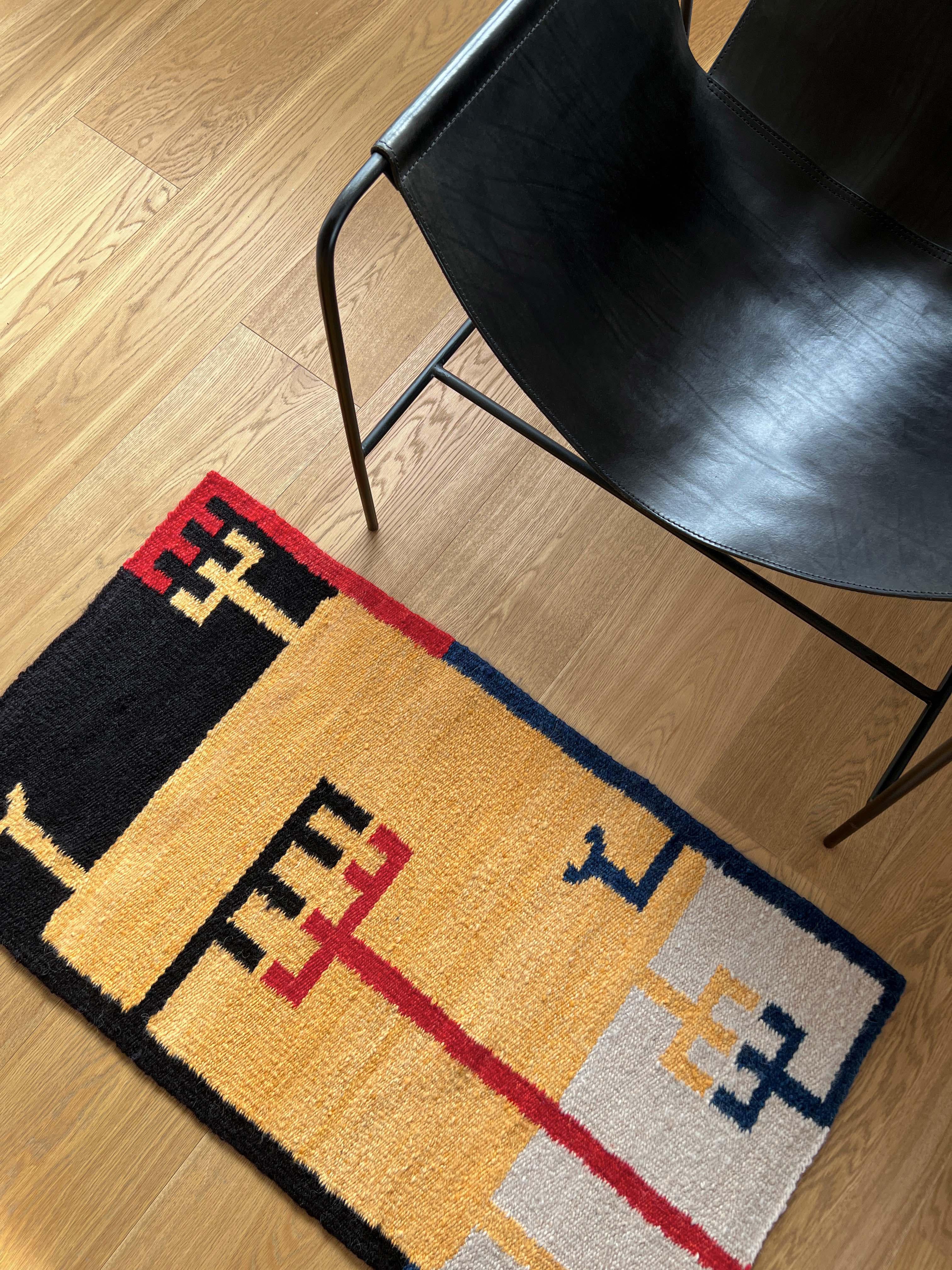 Adapted from the original design by Victor Grippo, Untitled, 1966.

Limited edition of 8 handmade and unique rugs.   

LALANA RUGS is an applied arts initiative born from the desire to combine proposals by contemporary artists with traditional local