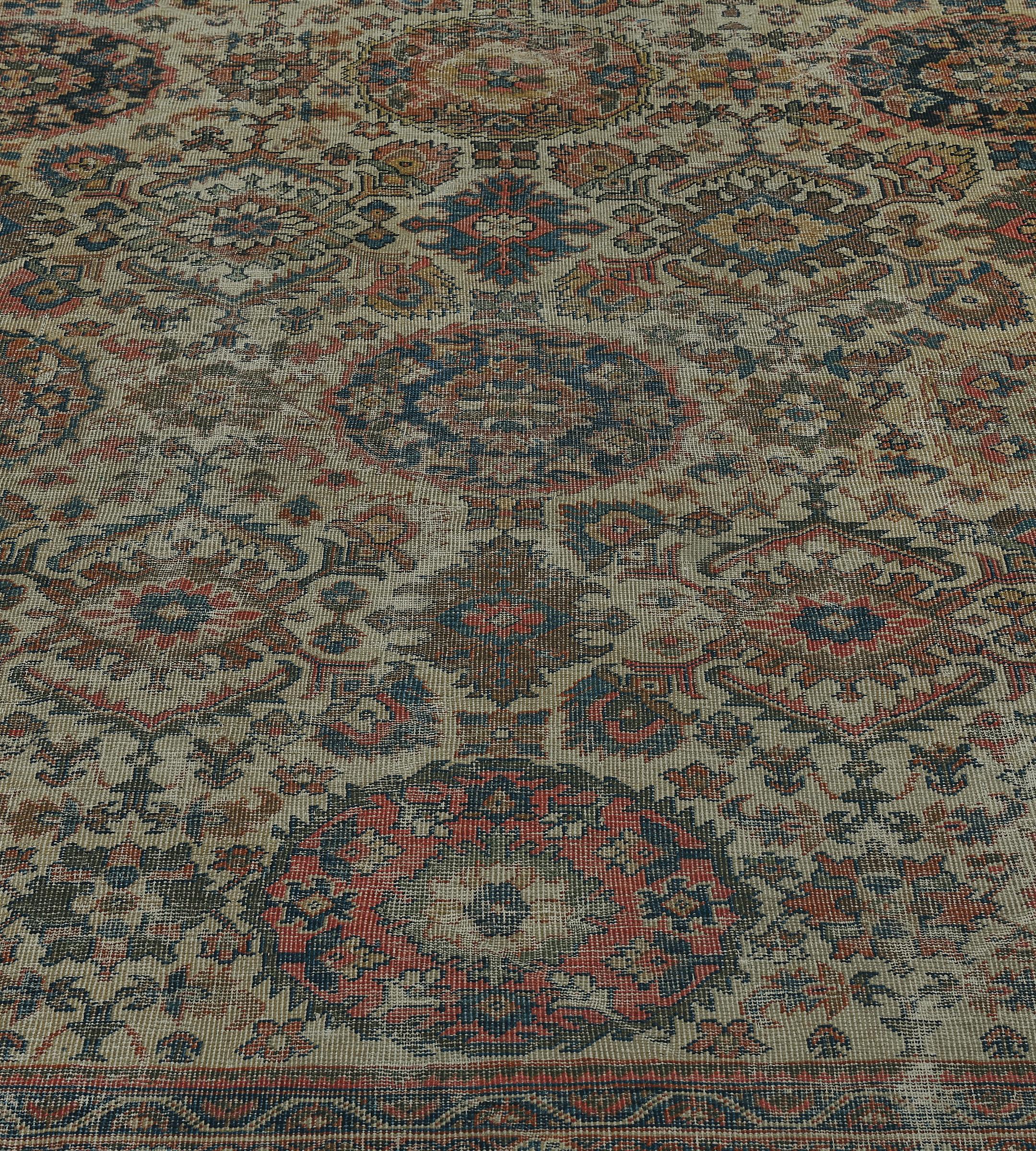 Tappeto Sultanabad Rugs in lana tessuto a mano della fine del XIX secolo circa in vendita 5