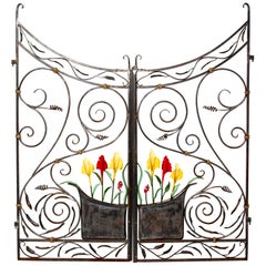 Used Handwrought 2-Piece Garden Gate Made in Orleans, Ma