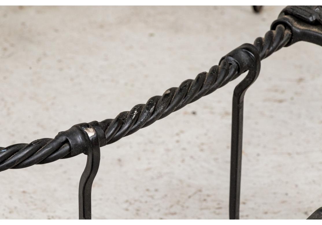 Hand Wrought Hanging Iron Pot Rack For Sale 2