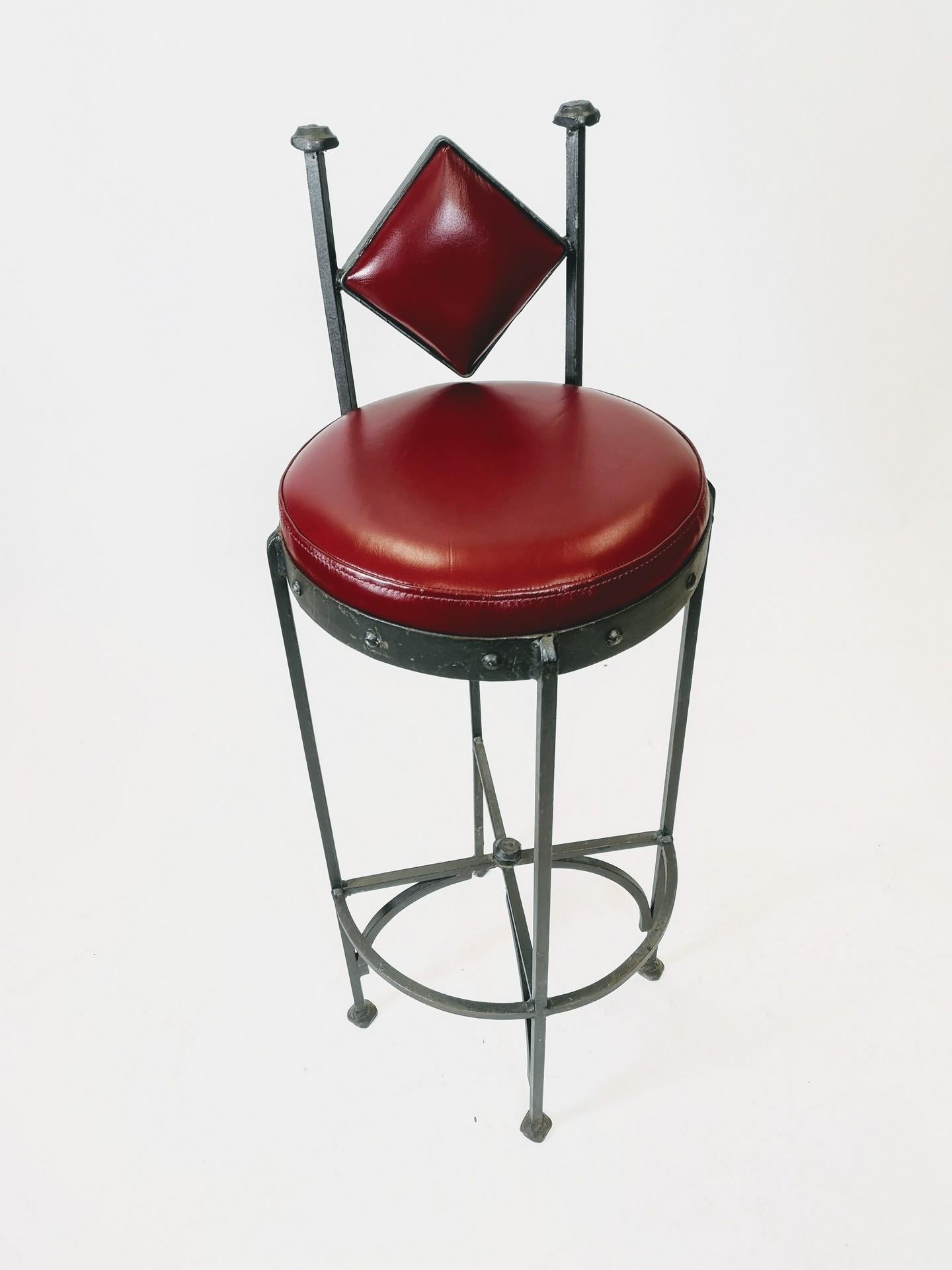 vintage leather stools