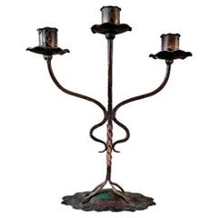 Hand Wrought Iron Candlestick 1920's