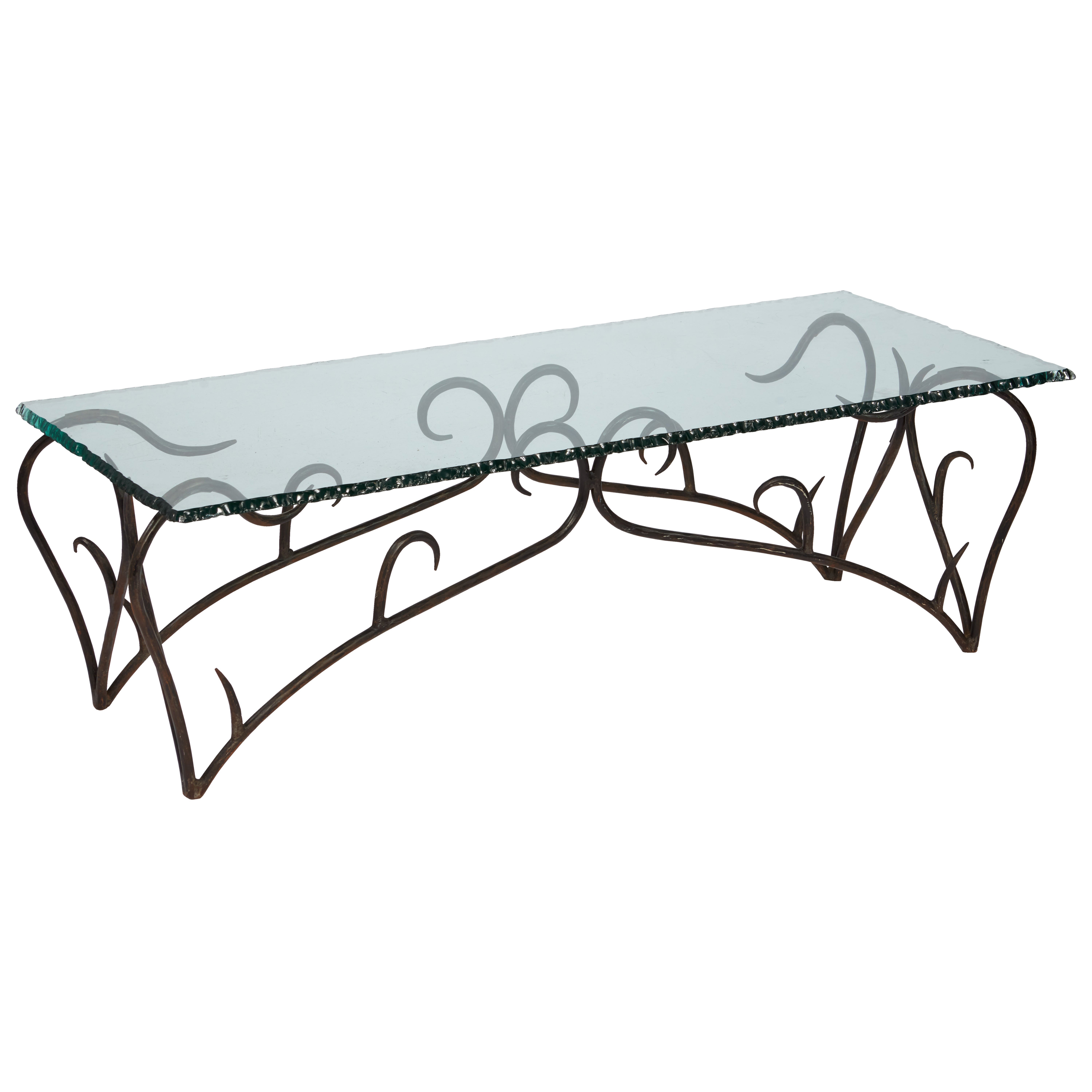 Table basse en fer forgé à la main en vente