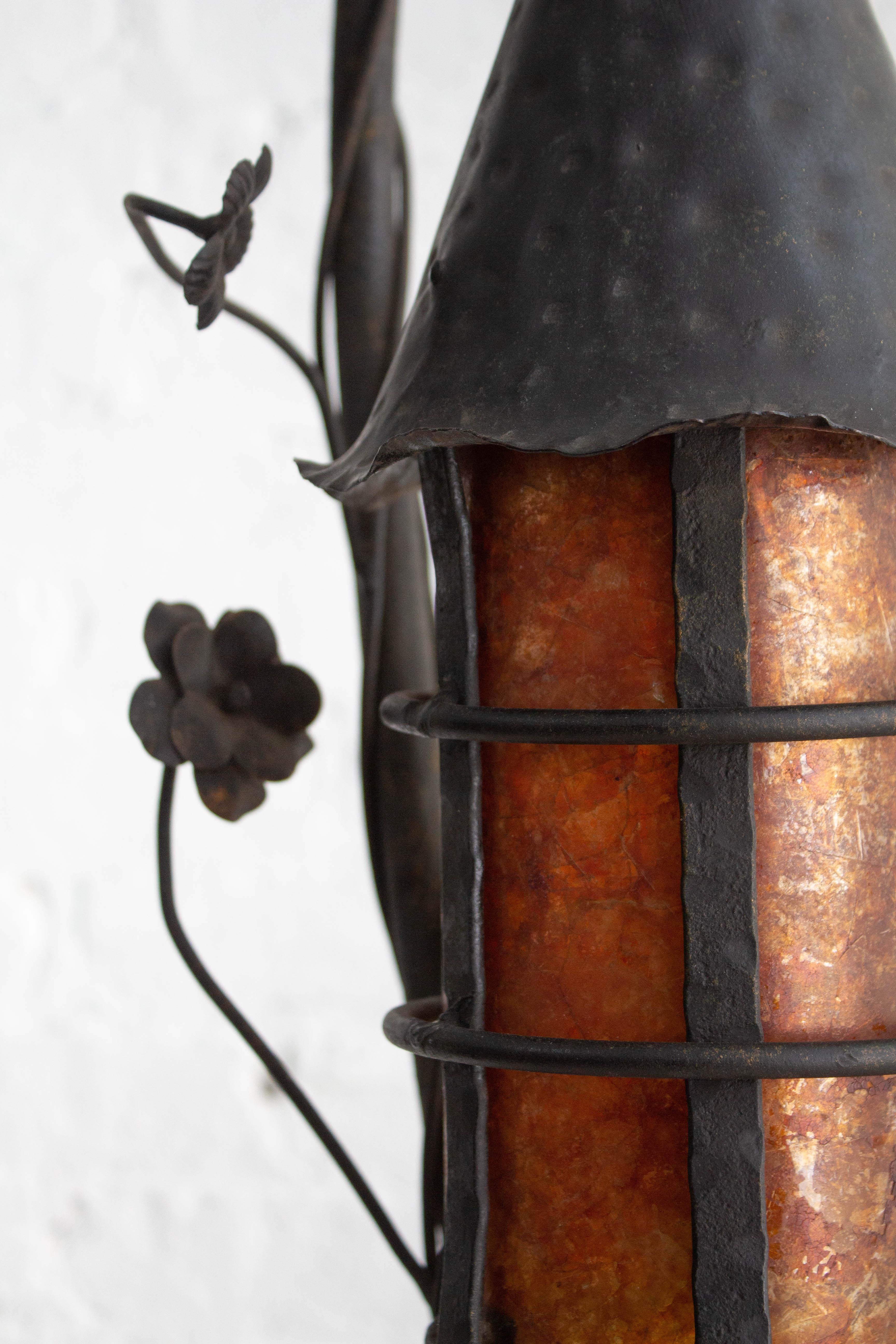 Hand-Wrought Tudor Floor Lamp in the Style of Oscar Bach For Sale 3