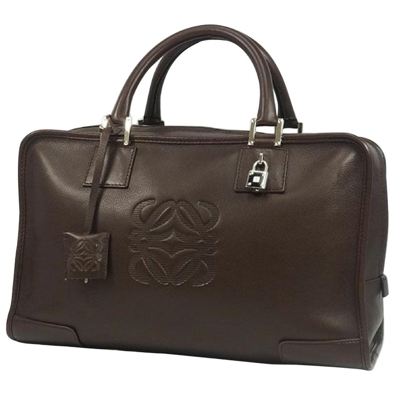 handbag Amazona36 Womens Boston bag brown x silver hardware Leather For