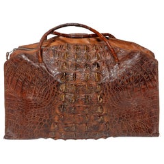 Borsetta grande Overnight Crocodile Hornback One Piece Lacing Padlock