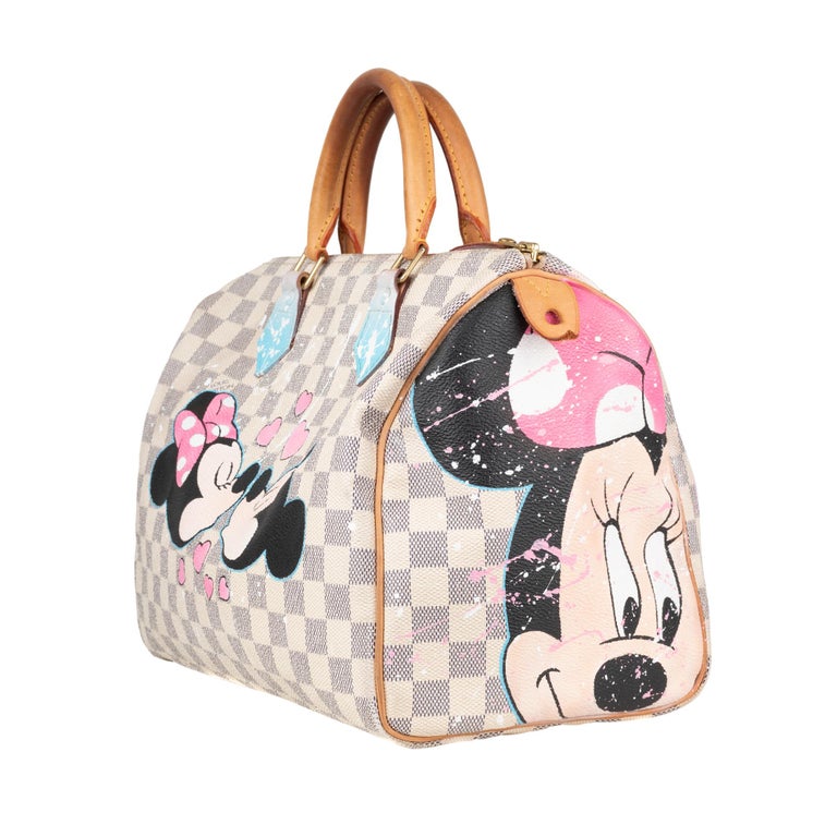 Handbag Louis Vuitton Speedy 30 customized Minnie&Mickey by PatBo ! at  1stDibs  louis vuitton mickey mouse bag, louis vuitton mickey mouse purse,  mickey mouse louis vuitton bag