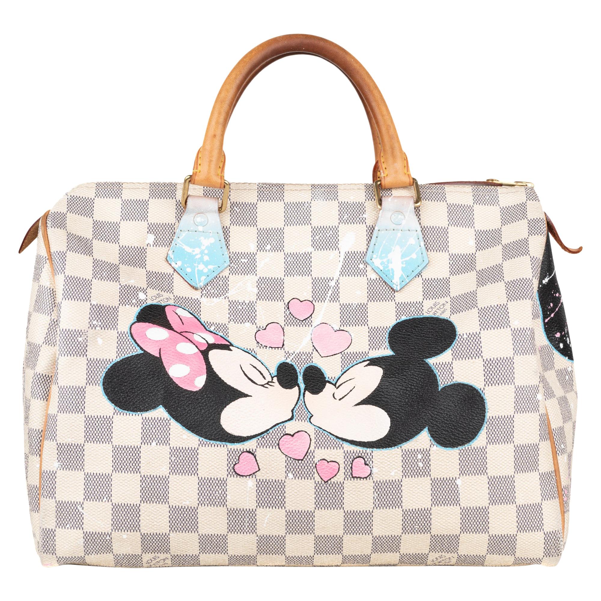 Handbag Louis Vuitton Speedy 30 customized Minnie&Mickey by PatBo !