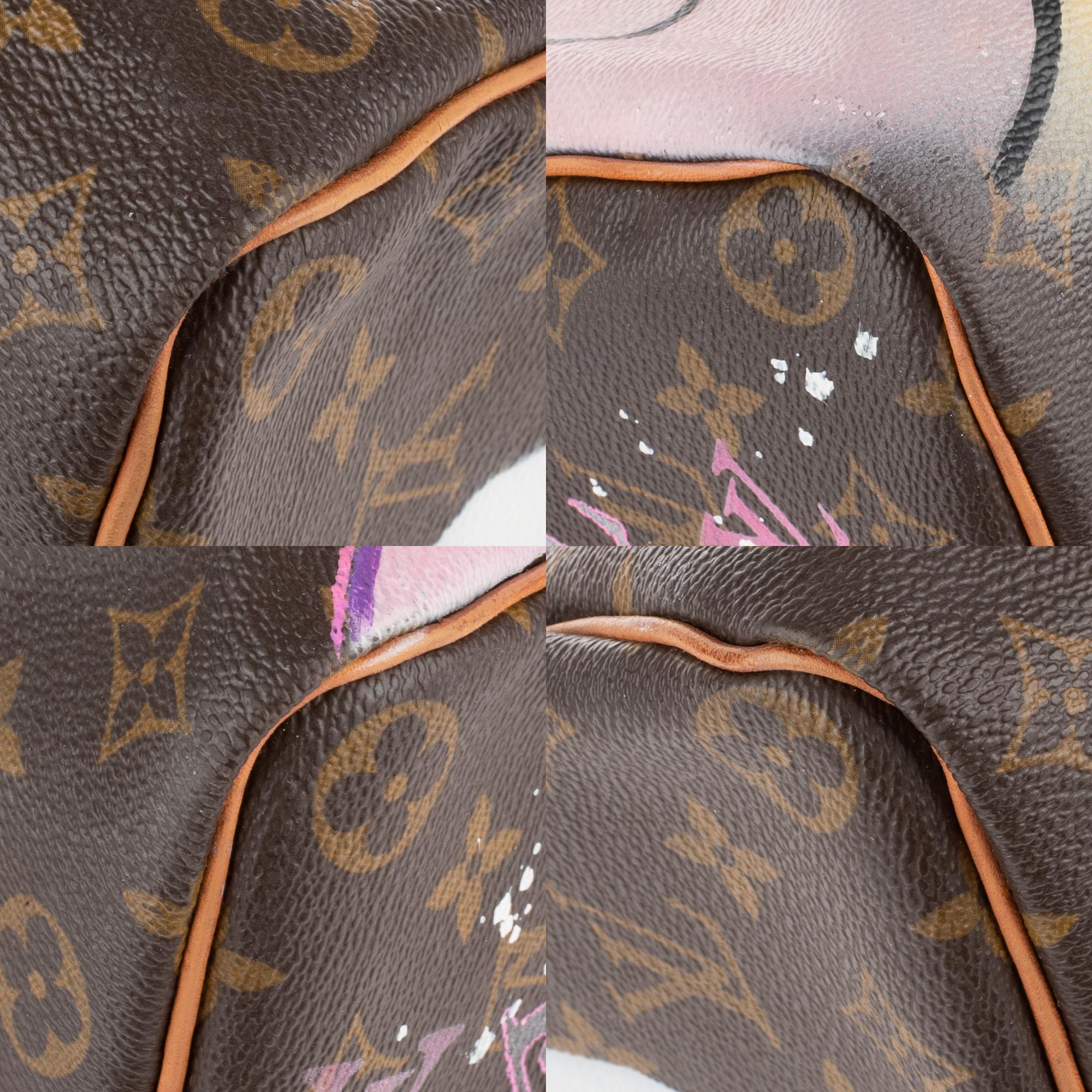 Handbag Louis Vuitton Speedy 35 Monogram customized 