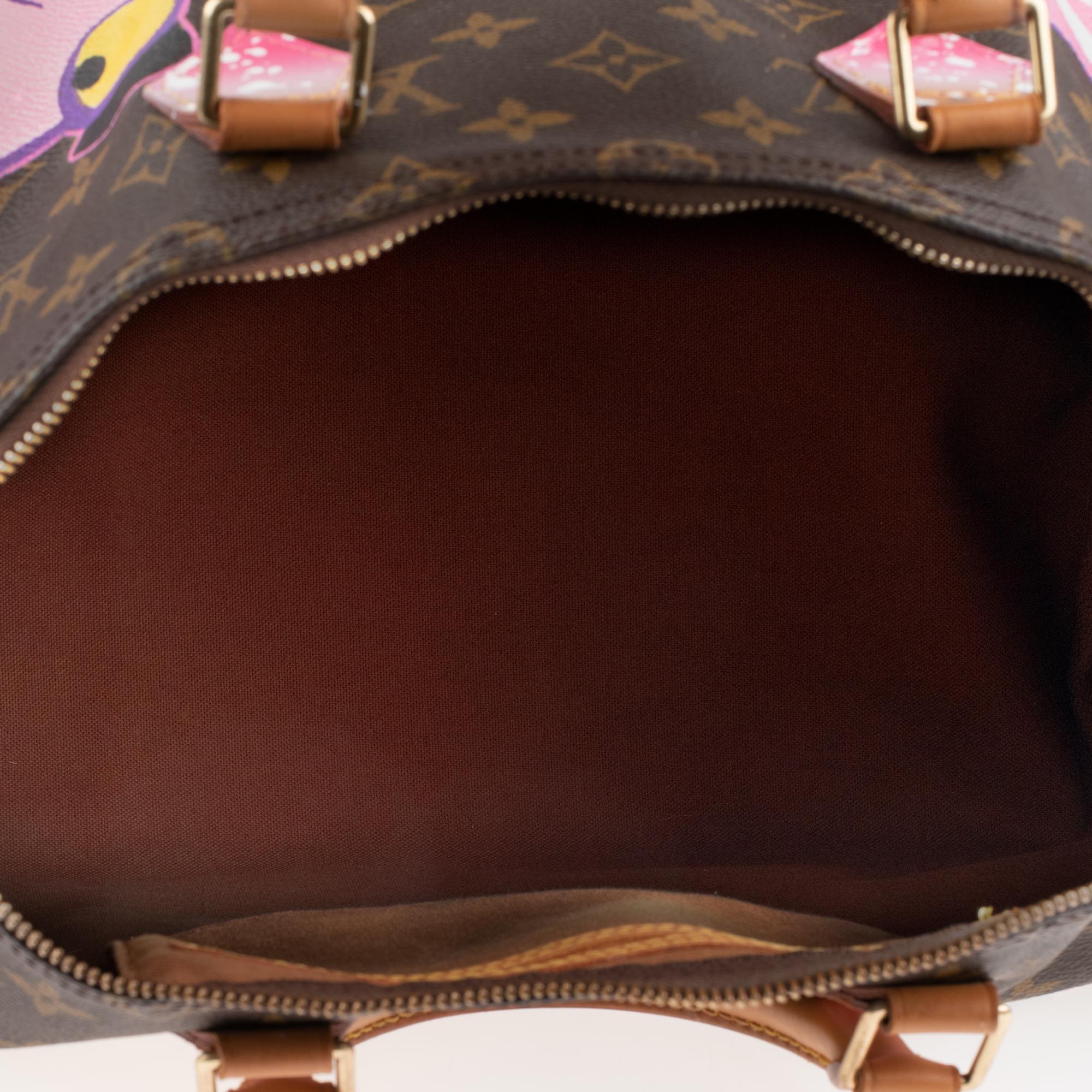 Handbag Louis Vuitton Speedy 35 Monogram customized 