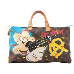 Handbag Louis Vuitton Speedy 40 in Monogram canvas customized by PatBo !