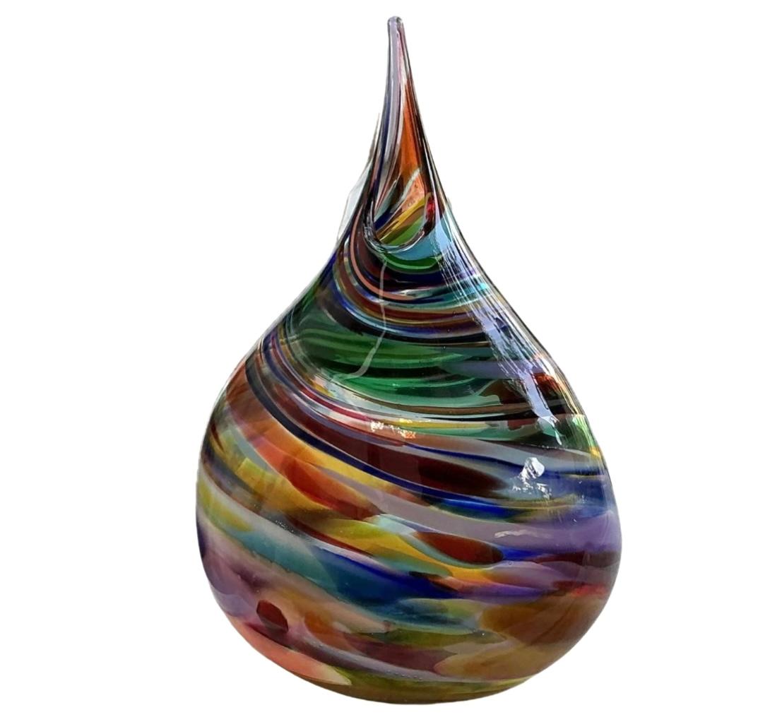 Vase en verre d'art soufflé à la bouche par David Goldhagen en vente 4
