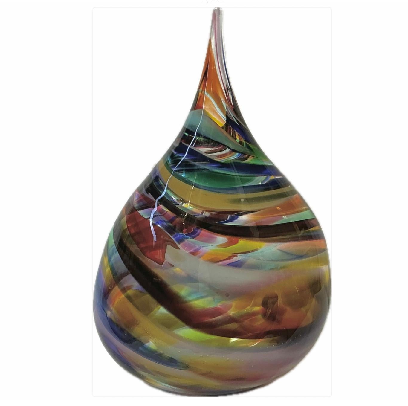 Américain Vase en verre d'art soufflé à la bouche par David Goldhagen en vente