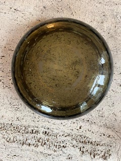 Handblown bubble glass bowl