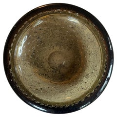 Vintage Handblown bubble glass bowl