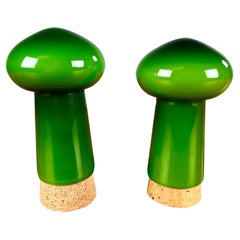Handblown Danish Salt and Pepper Set in Glass by Michael Bang for Holmegaard