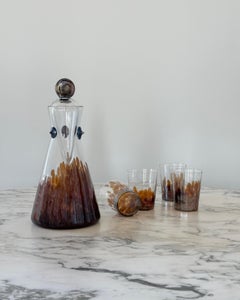 Handblown glass carafe set by Asp & Hand