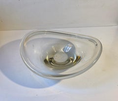 Bol à fruits en verre soufflé à la main de Per Ltken pour Holmegaard, années 1960