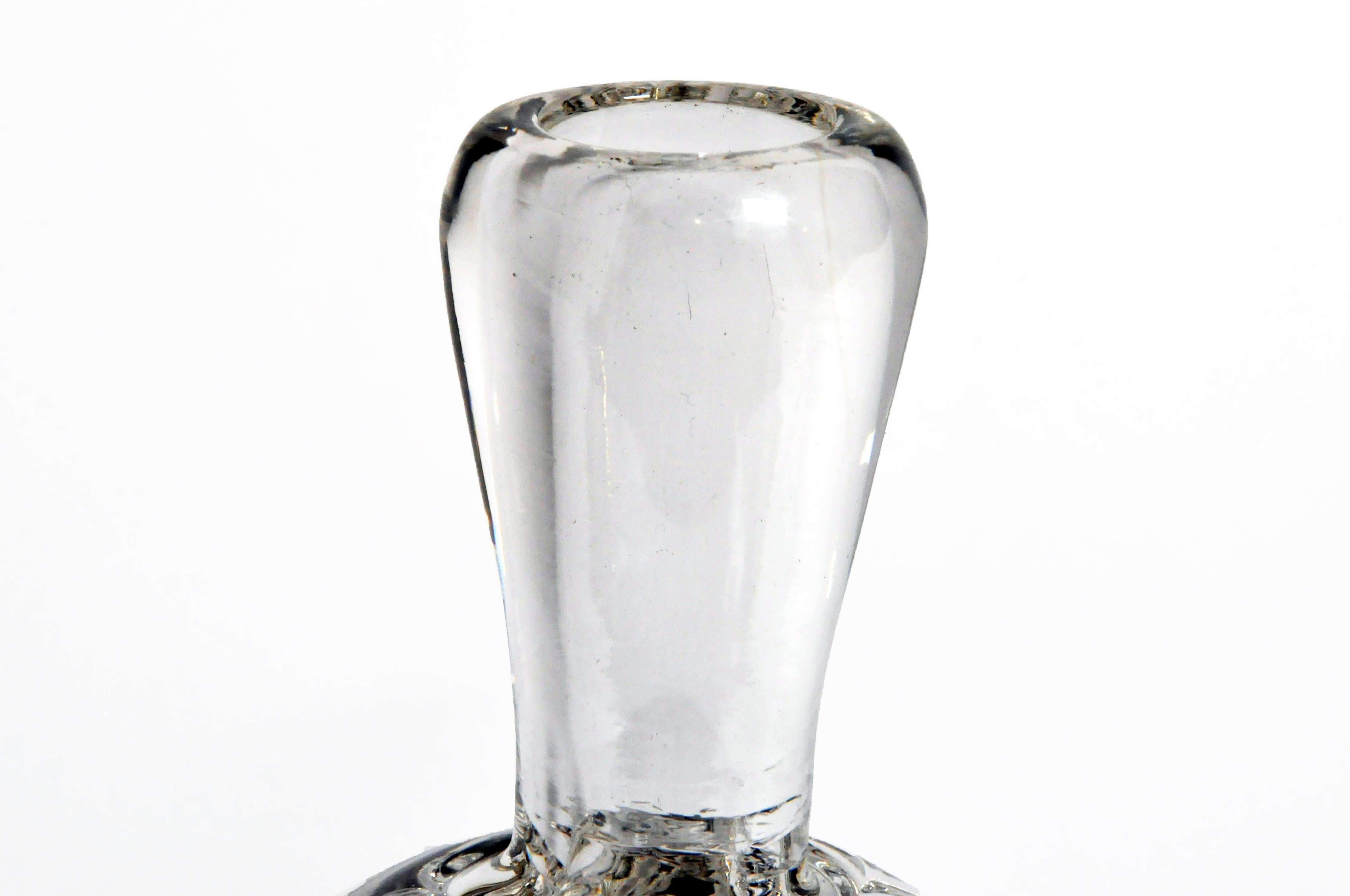 Handblown Glass Imprints of Indian Print Block Vase In Excellent Condition In Chicago, IL