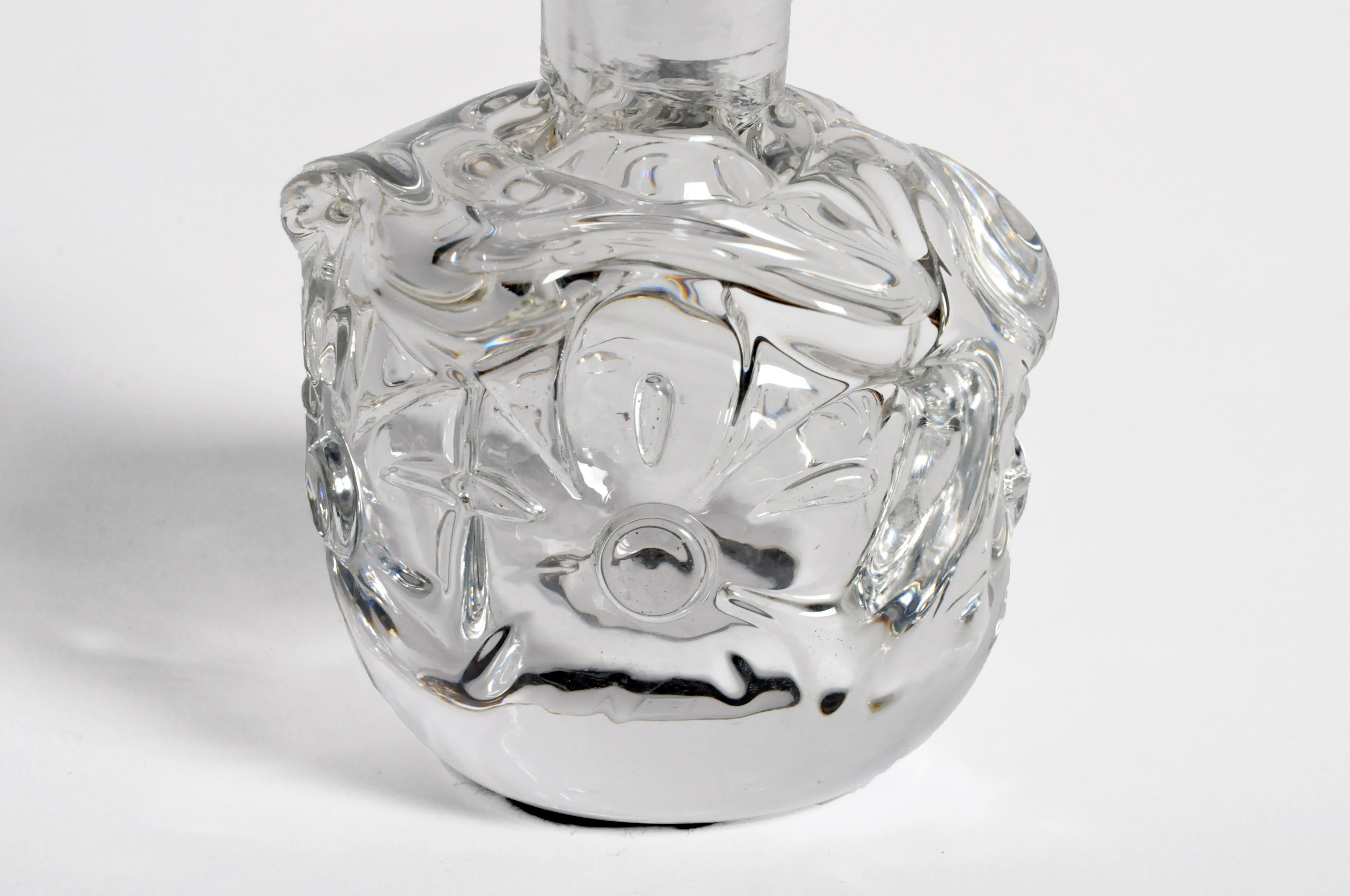 Contemporary Handblown Glass Imprints of Indian Print Block Vase
