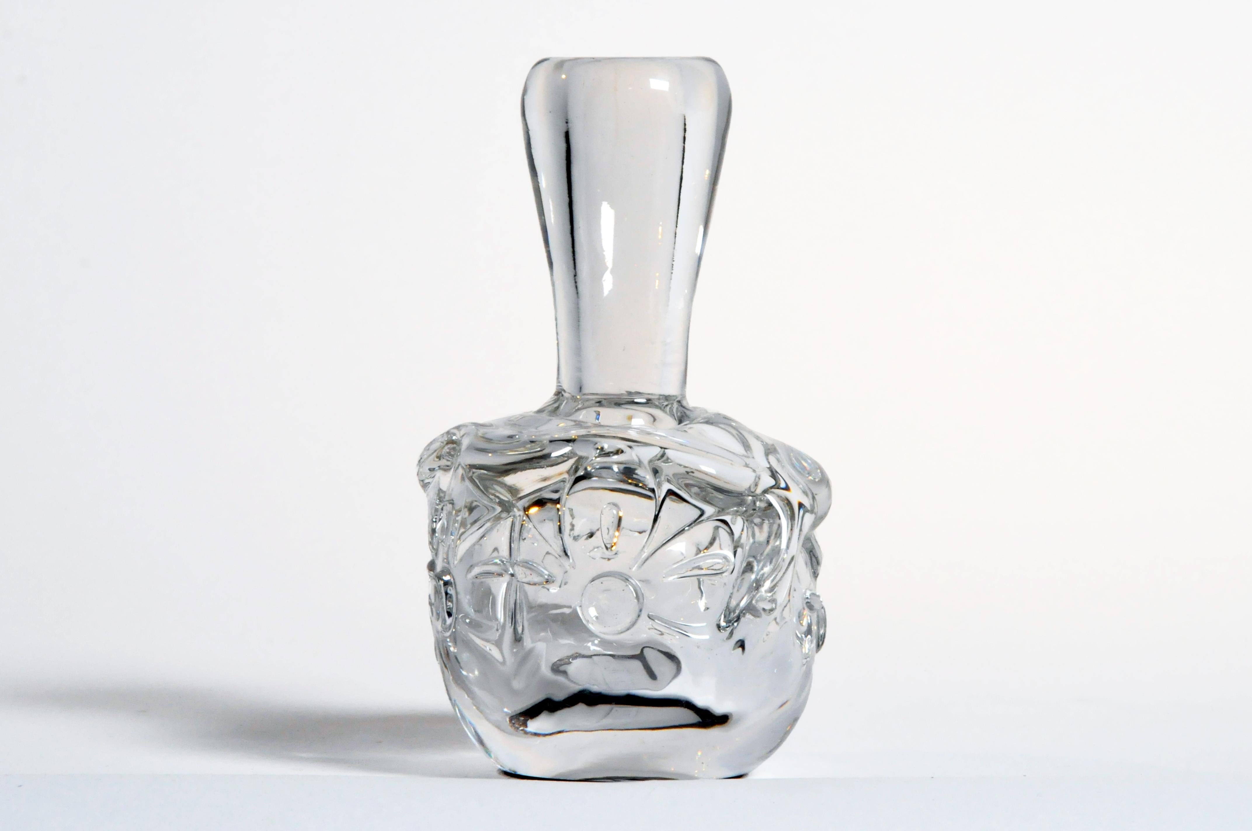 Blown Glass Handblown Glass Imprints of Indian Print Block Vase