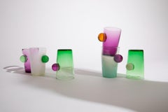 Handblown Glass Sunrise Sunset Cup Set of 10