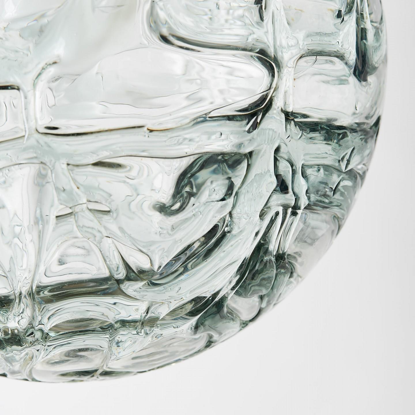 Aluminum Hand Blown Globe Pendant by Doria