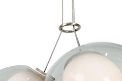 Handblown Gray Orb Suspended Light Fixture, Bocci