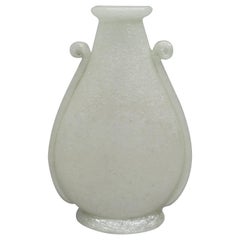 Handblown Italian Midcentury Murano Glass Vase by Napoleone Martinuzzi, Venini