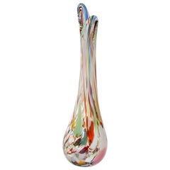Handblown Murano Art Glass Vase Organic Shape
