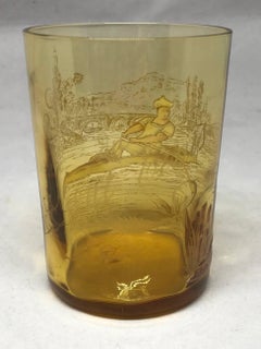 Handblown Murano Athletic Rowing Motif Glass