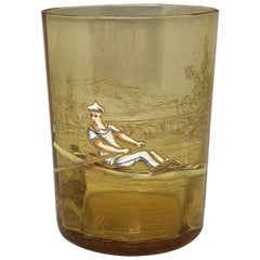 Handblown Murano Athletic Rowing Motif Glass