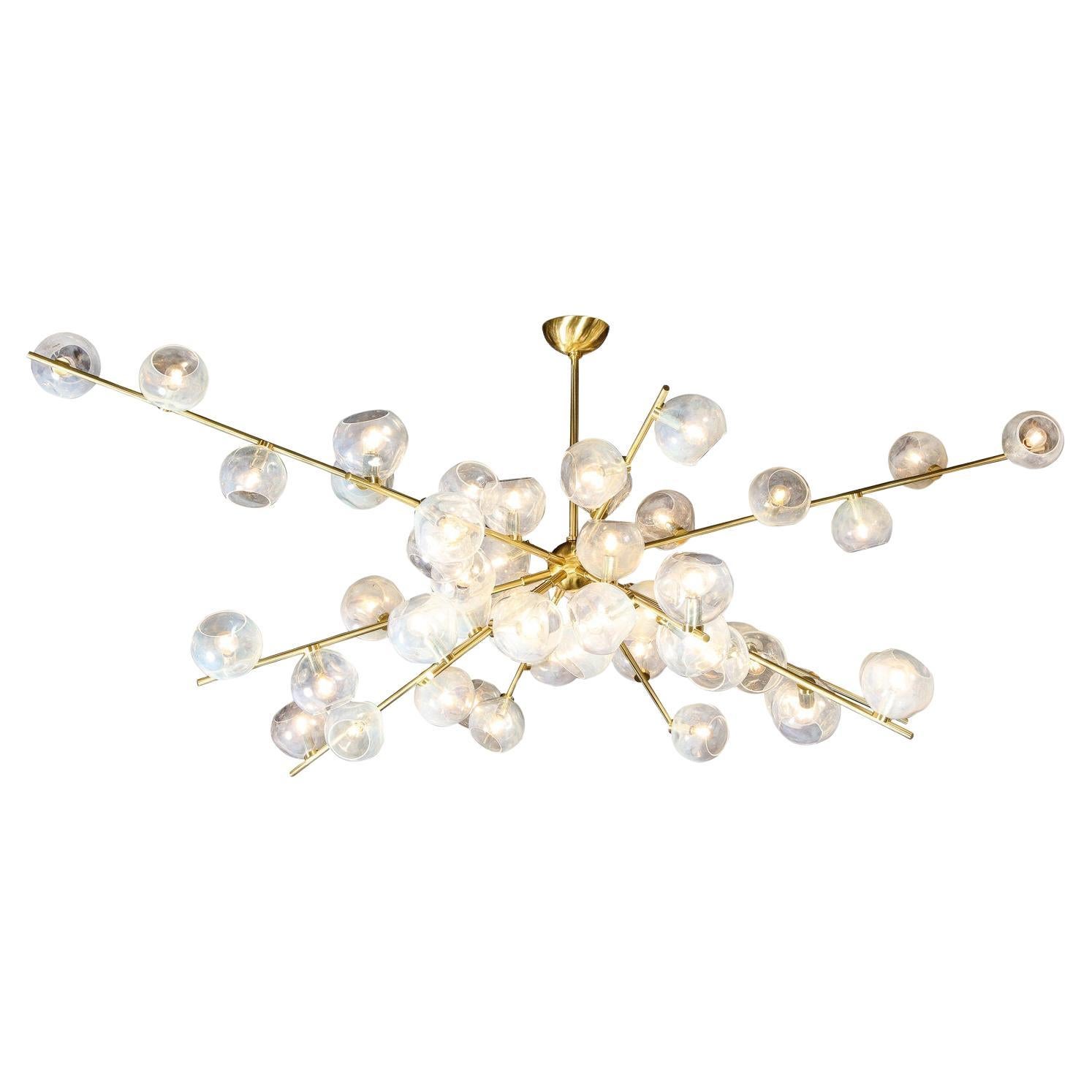 Lustre "Constellation" en verre de Murano soufflé à la main et en laiton par High Style Deco en vente
