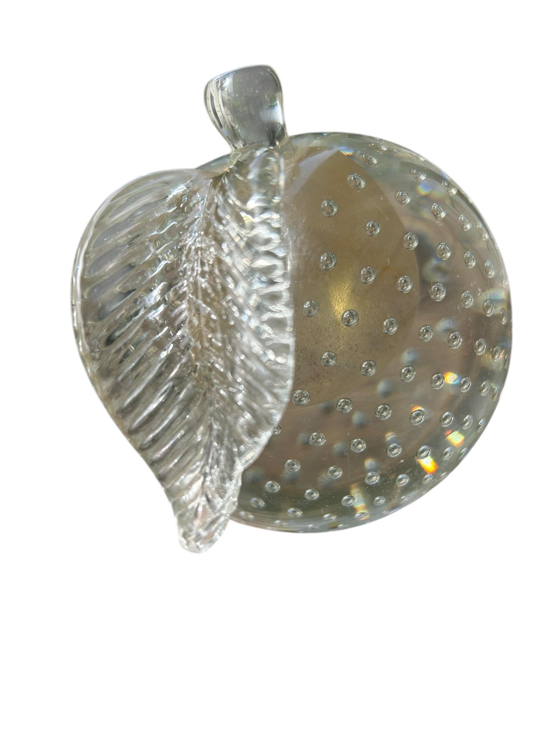 Handgeblasene Murano Glas Apfel und Birne Buchstützen (Moderne der Mitte des Jahrhunderts) im Angebot