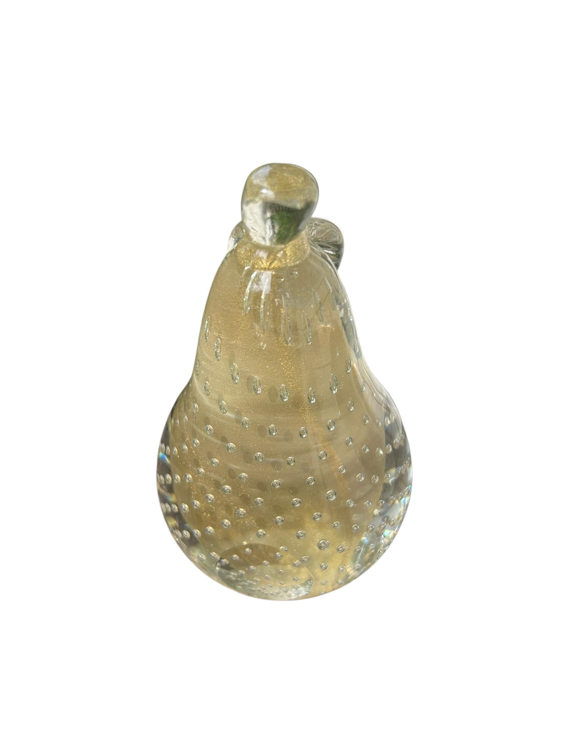 Handgeblasene Murano Glas Apfel und Birne Buchstützen (Italienisch) im Angebot