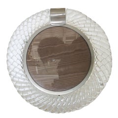Hand Blown Murano Glass Frame or Vanity Mirror by Seguso